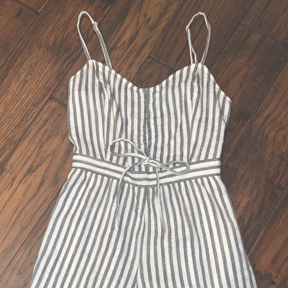 Light gray and white summer romper